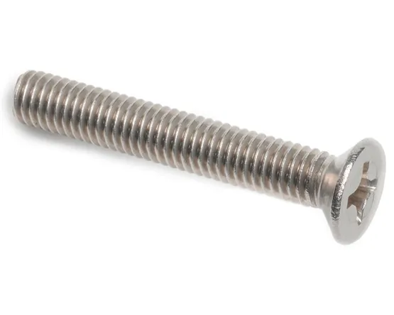 1/4-20 UNC X 1.3/8 PHILLIPS COUNTERSUNK MACHINE SCREW ASME B18.6.3 A2 STAINLESS STEEL