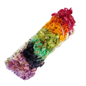 7 Chakras Mullein With White Sage Smudge Stick 3-4