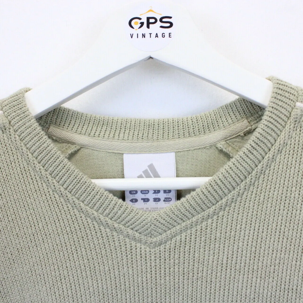 ADIDAS 00s Knit Sweatshirt Beige | Large