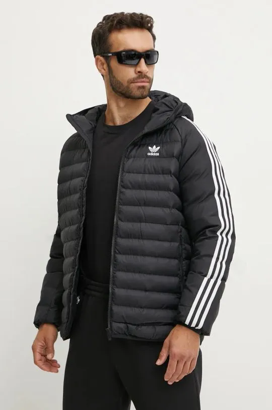 adidas Originals jacket Pad Hooded Jacket men's black color IZ1842