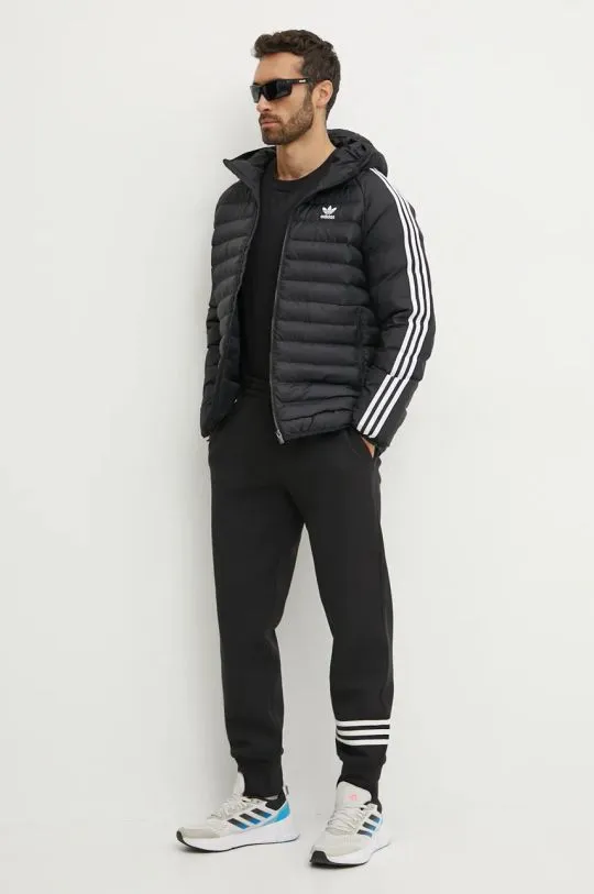 adidas Originals jacket Pad Hooded Jacket men's black color IZ1842