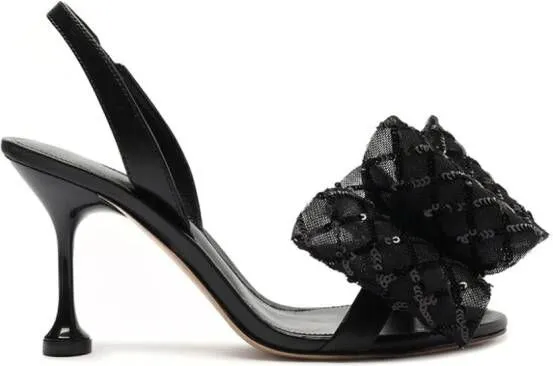 Alexandre Birman Isabelle Payet 85mm bow-detailing sandals Black