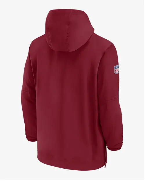 Arizona Cardinals Sideline Zip Hooded Jacket - William Jacket