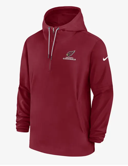 Arizona Cardinals Sideline Zip Hooded Jacket - William Jacket