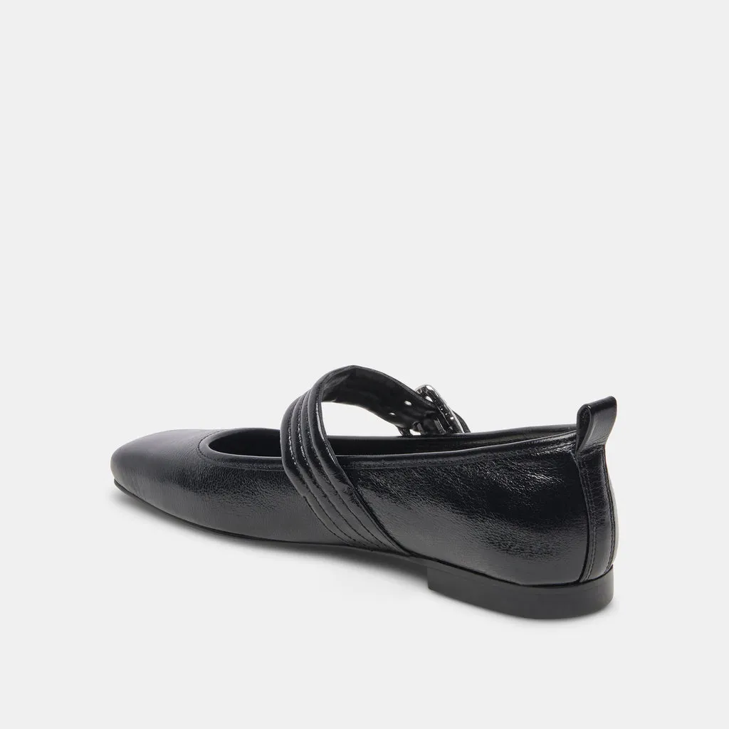 ARORA Ballet Flats Midnight Crinkle Patent | Designer Ballet Flats– Dolce Vita 6908072624194