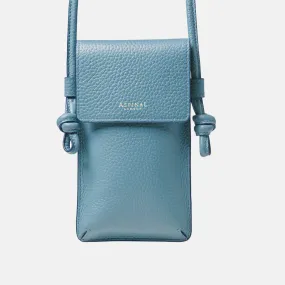 ASPINAL OF LONDON ONLINE EXCLUSIVE Ella Grained Leather Crossbody Phone Pouch - Cornflower