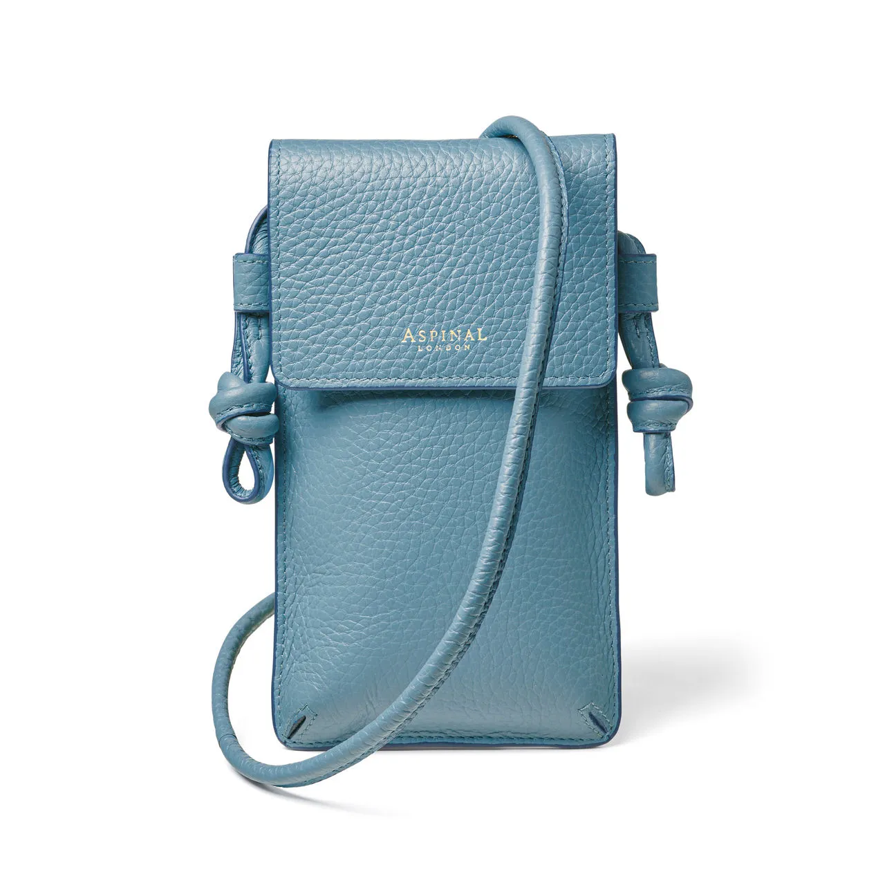 ASPINAL OF LONDON ONLINE EXCLUSIVE Ella Grained Leather Crossbody Phone Pouch - Cornflower