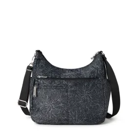 Baggallini Securtex Anti-Theft Free Time Crossbody Bag - Midnight Blossom 