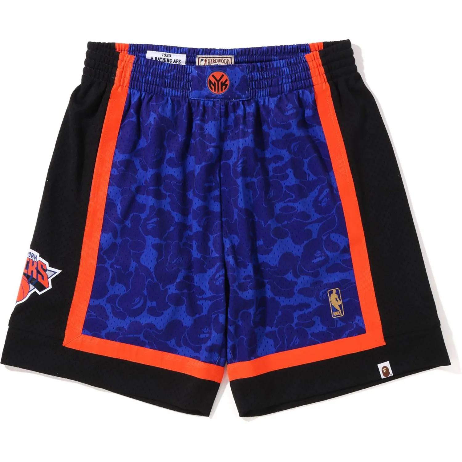 BAPE X MITCHELL & NESS NEW YORK KNICKS JERSEY SHORTS MENS