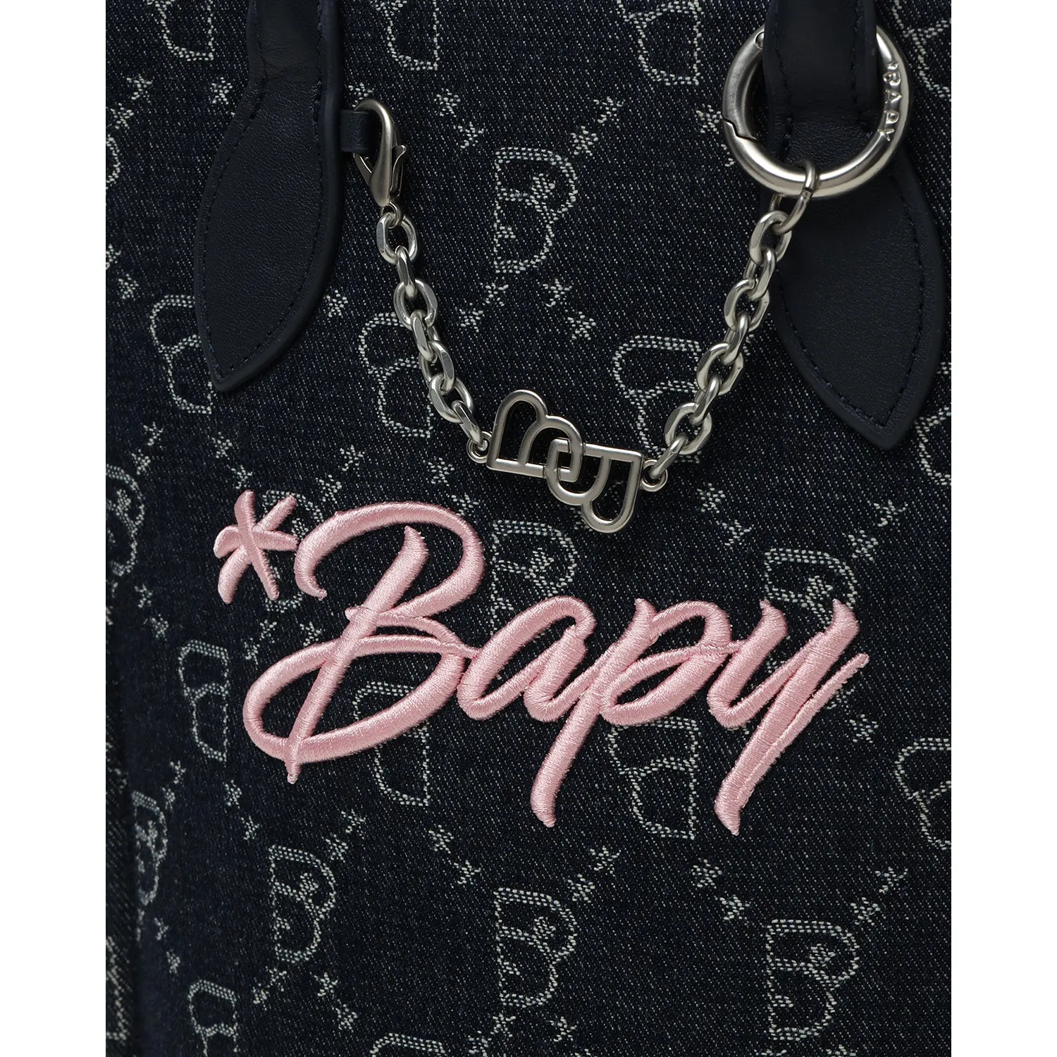 BAPY MONOGRAM JACQUARD SHOULDER BAG LADIES