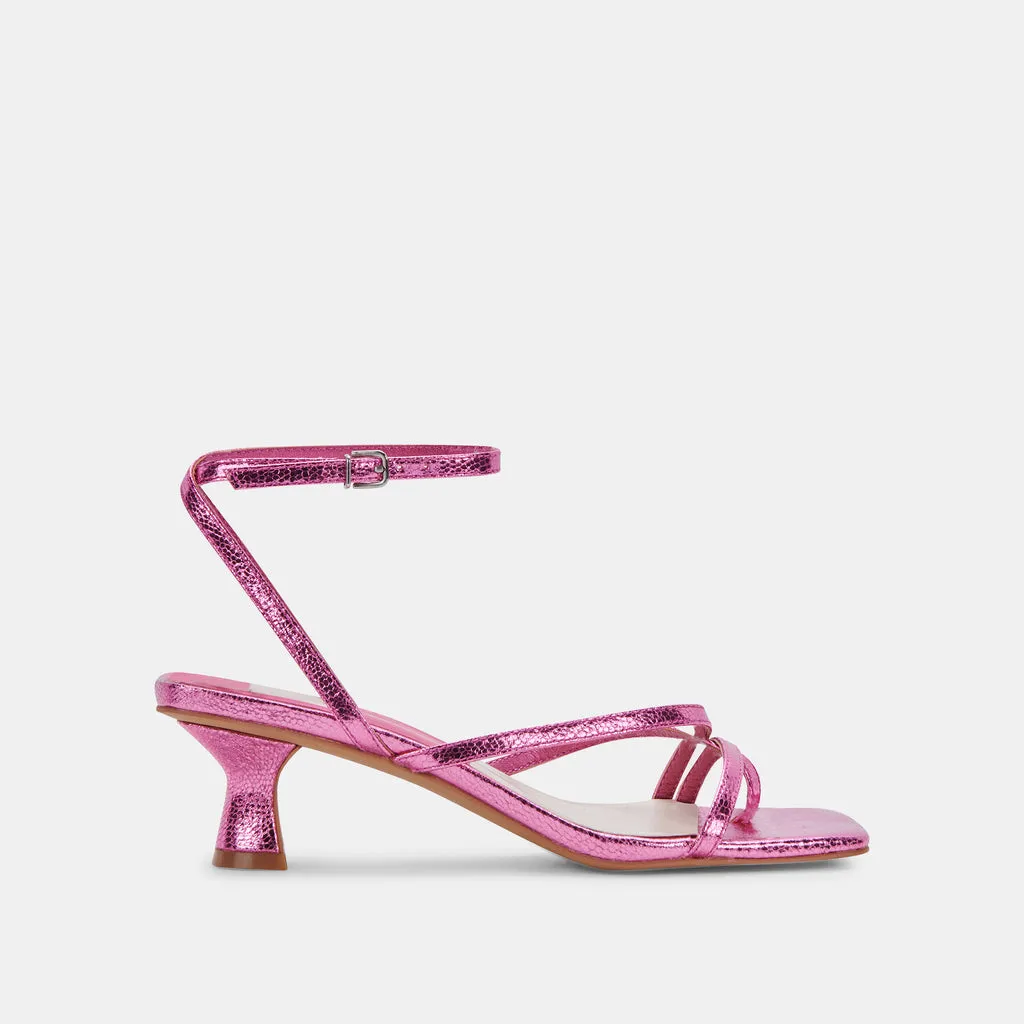 BAYLOR Heels Magenta Cracked Stella | Magenta Heeled Sandals– Dolce Vita 6814949146690