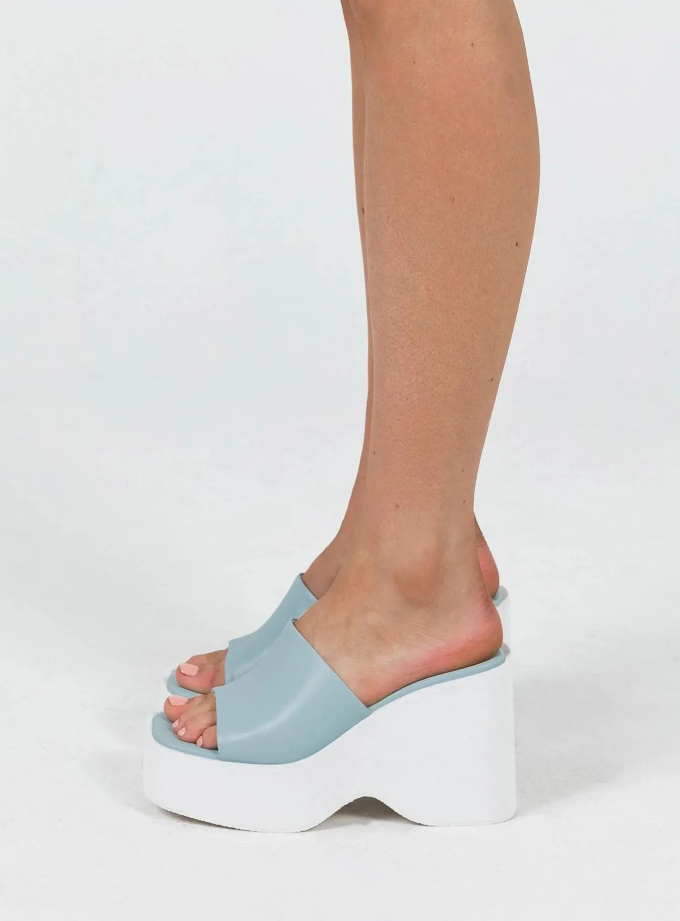 Beaufort Platform Heels White / Blue