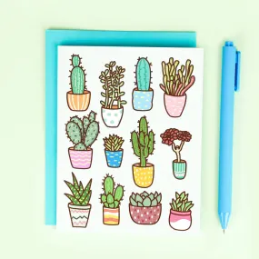 Blank Greeting Card, Succulent