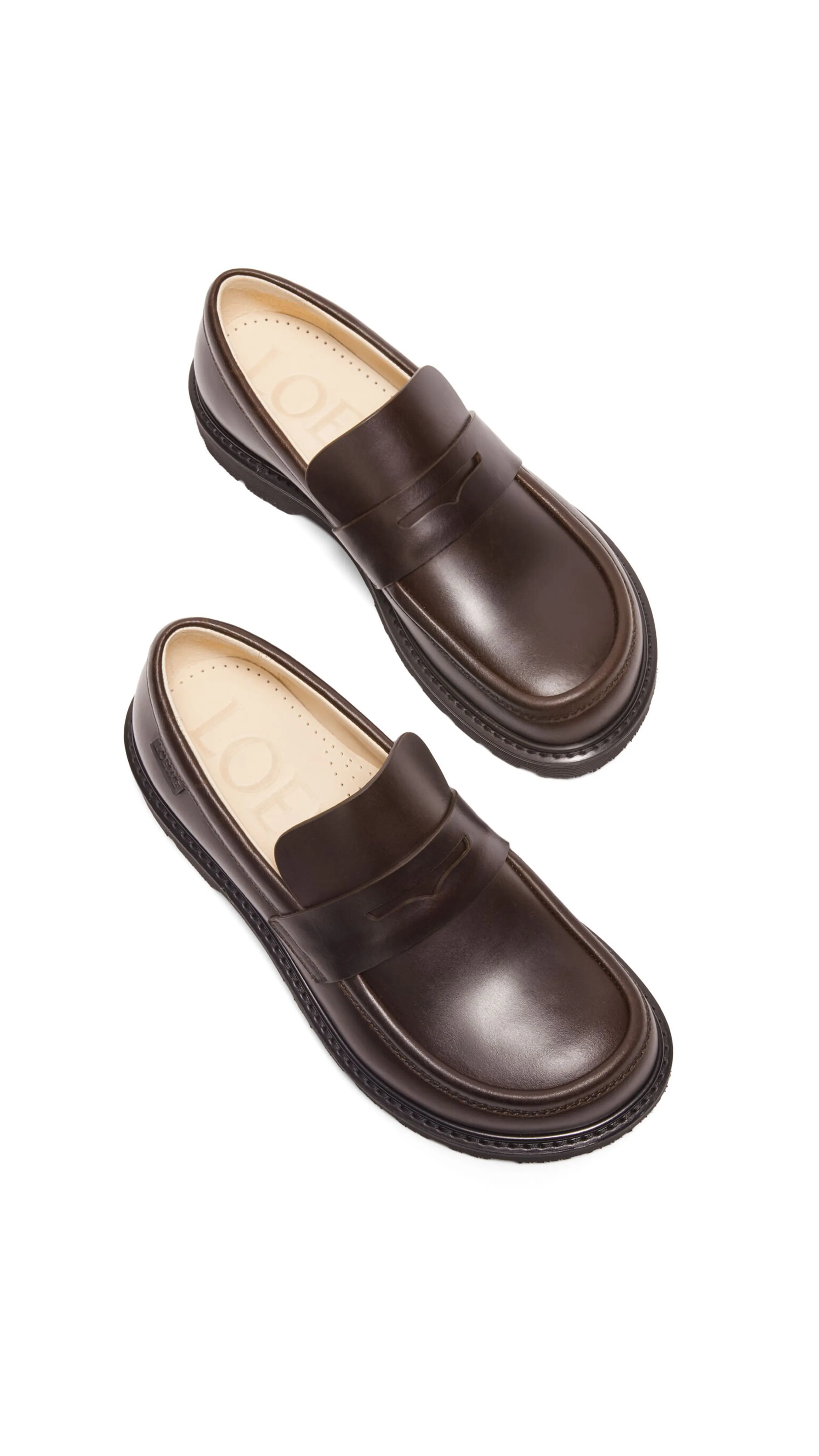 Blaze Loafer in Pull-up Calfskin - Dark Brown