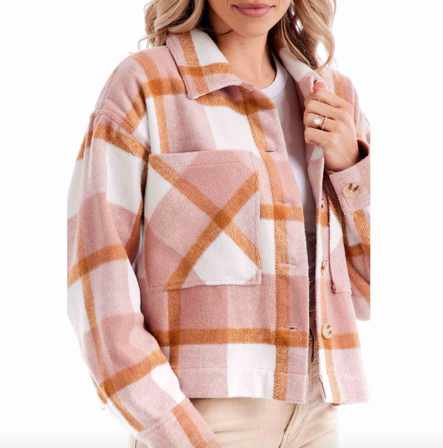 Blush Maverick Plaid Jacket