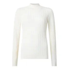 BOSS The Sustainable Edit Fatirami Sheer-Stripe Sweater - Ivory