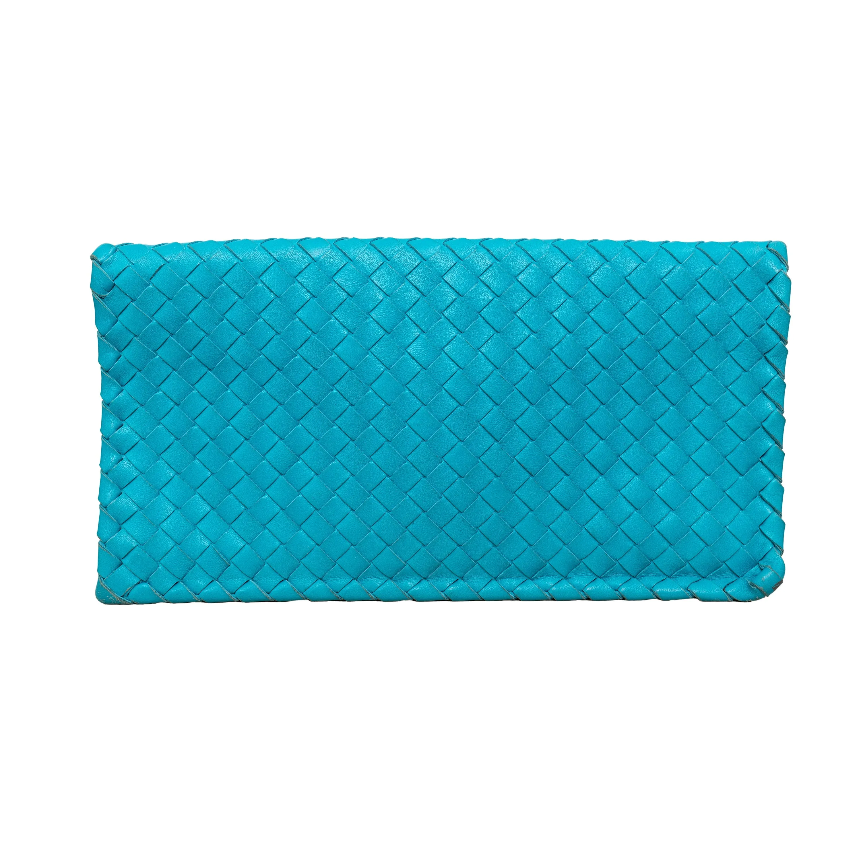 Bottega Veneta Intrecciato Turn-Lock Clutch - '10s