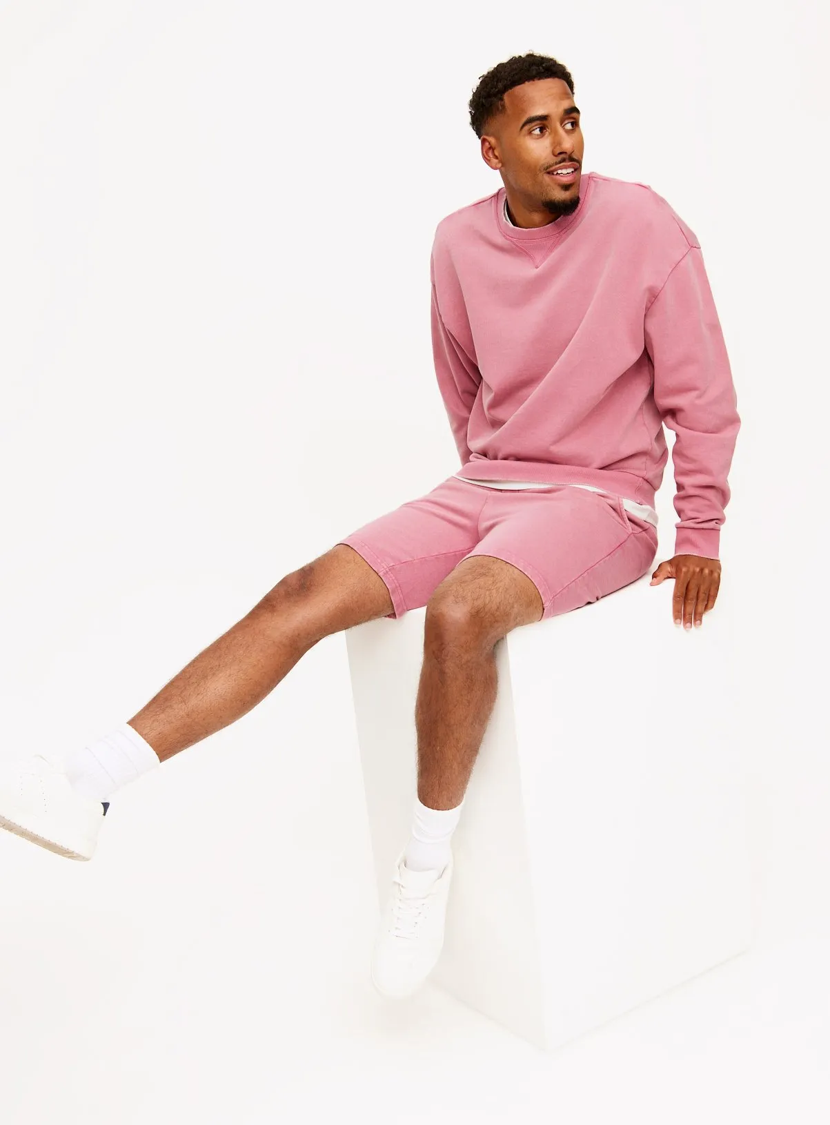 Buy Rose Pink Garment Dye Crew Neck Sweatshirt XL | Sweatshirts and hoodies | Tu