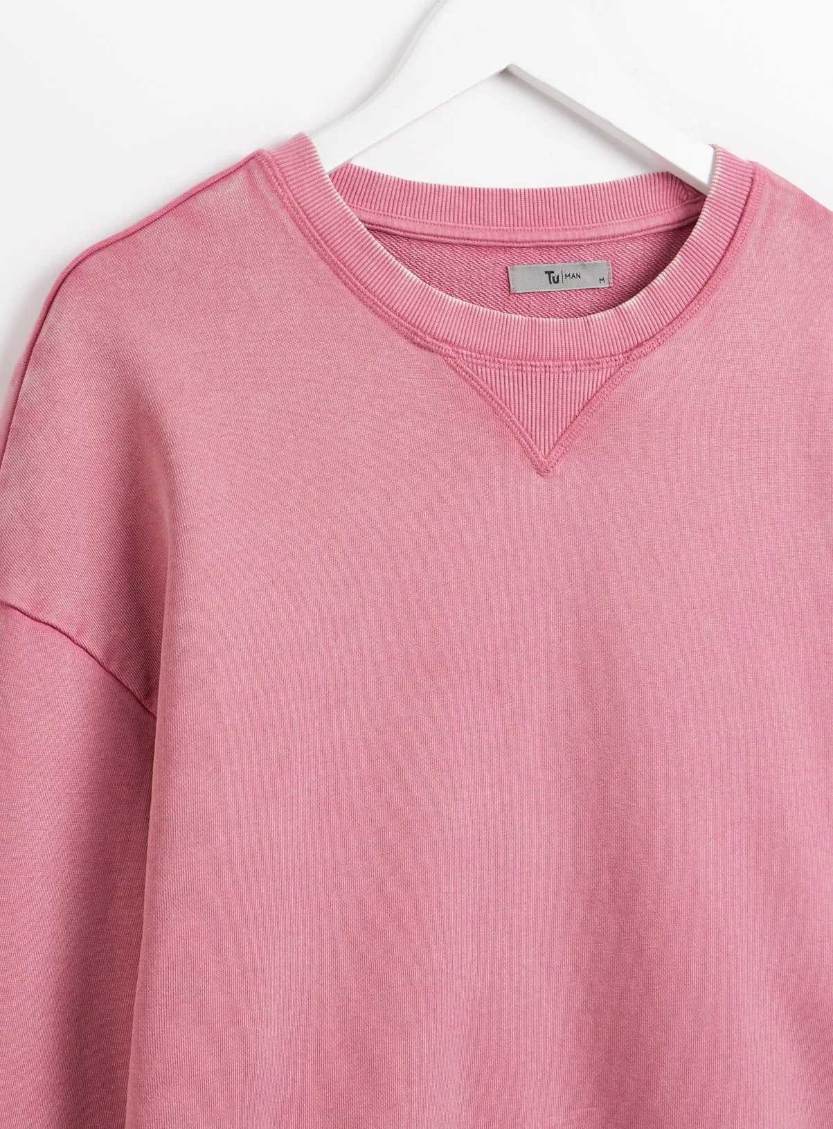 Buy Rose Pink Garment Dye Crew Neck Sweatshirt XL | Sweatshirts and hoodies | Tu