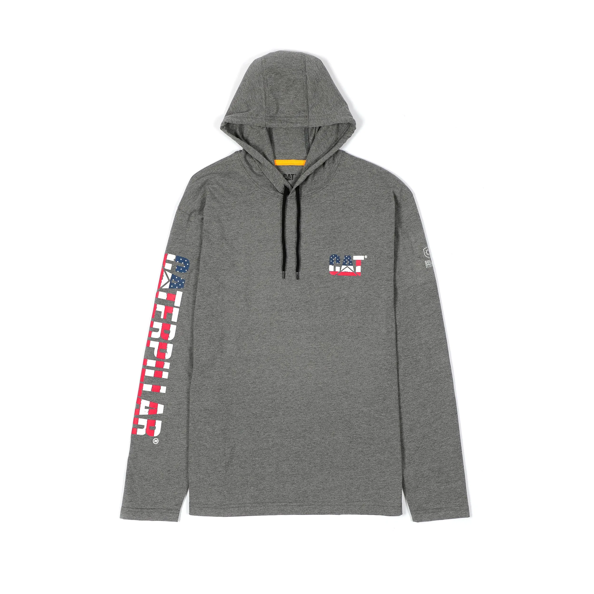 CAT Men's American Flag Logo UPF Hoodie