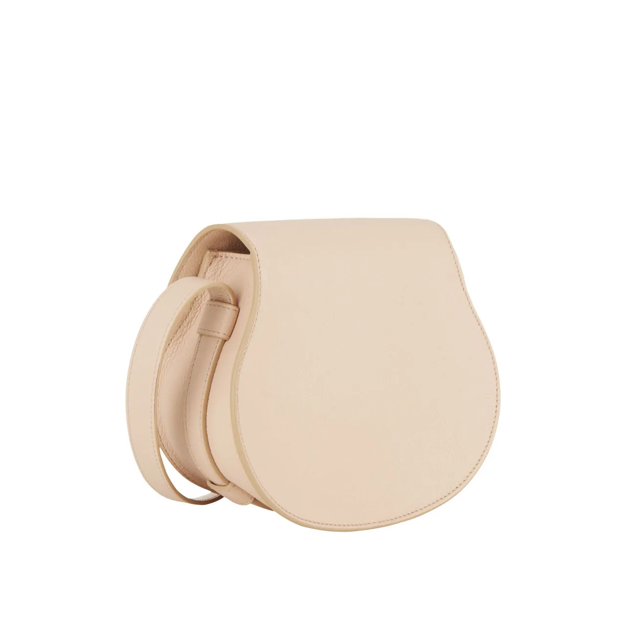 CHLOÉ The Sustainable Edit Marcie Small Saddle Crossbody Bag - Cement Pink