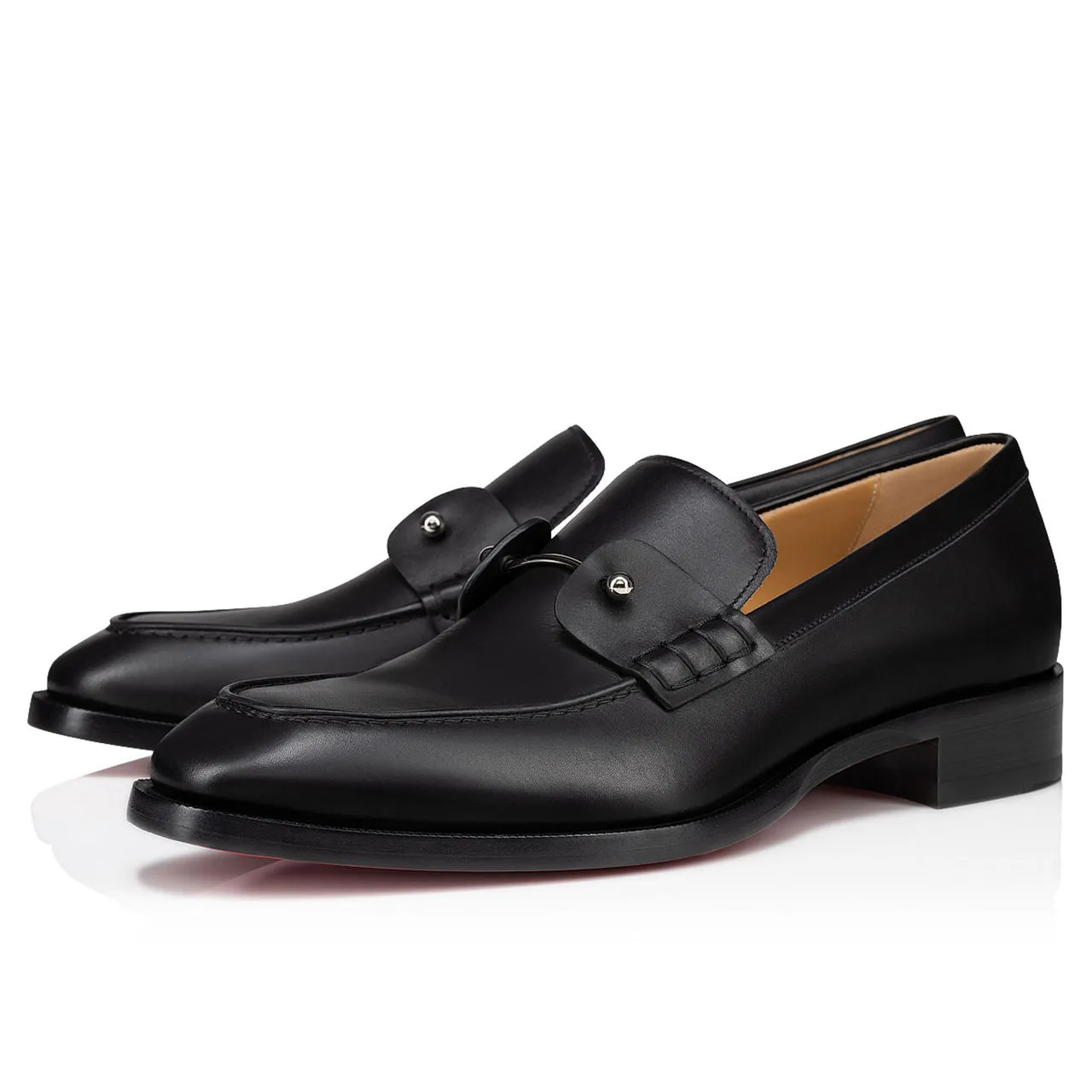 CHRISTIAN LOUBOUTIN Chambelimoc Leather Loafers - Black