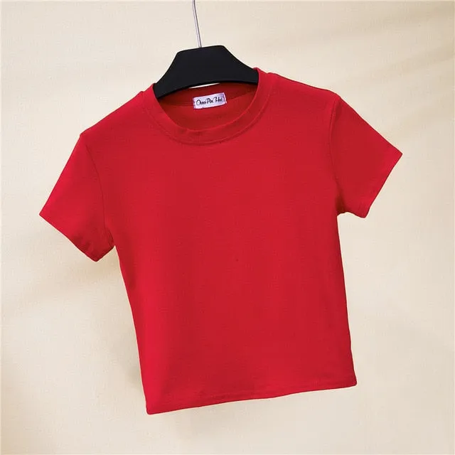 Crop Top T-Shirt Female