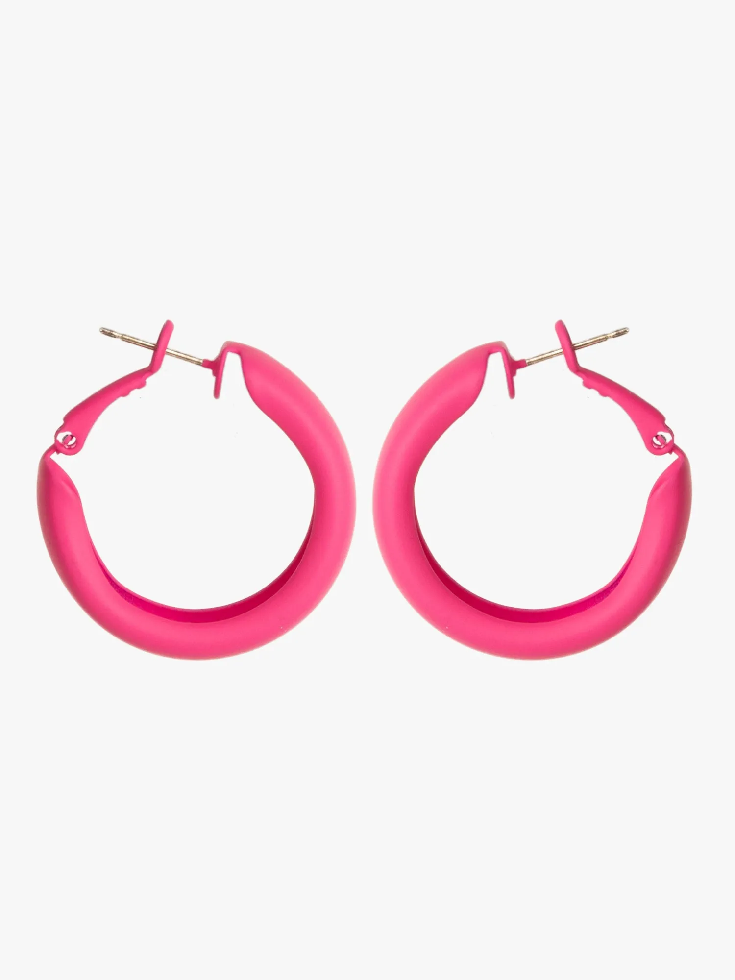 Dainty Pink Hoop Earrings