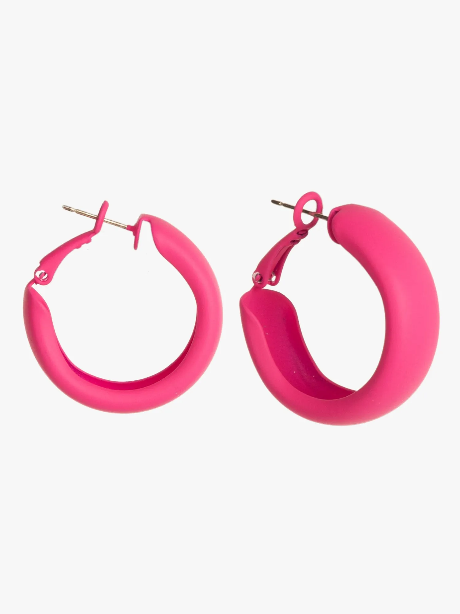 Dainty Pink Hoop Earrings