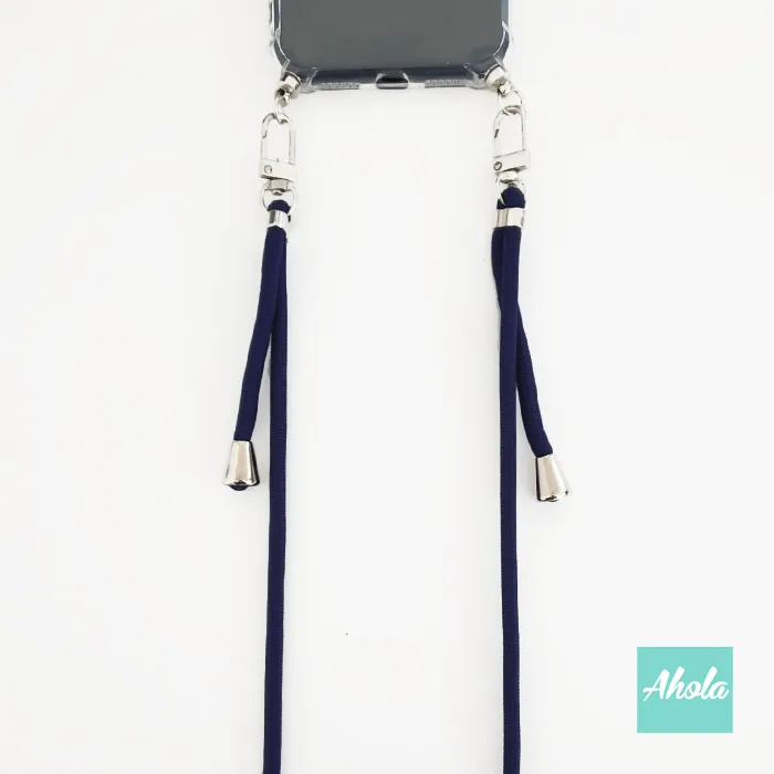 Dark Blue - Crossbody Adjustable Nylon Lanyard 深藍色尼龍斜背繩