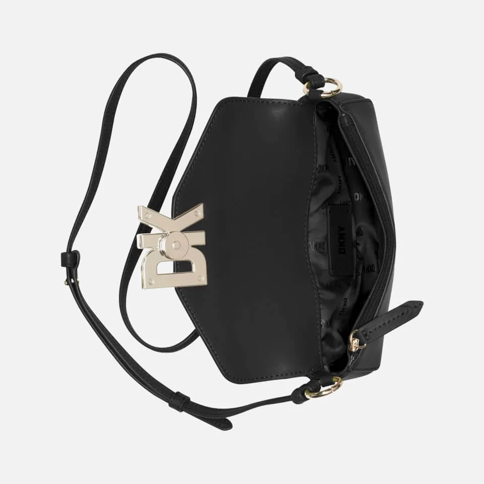 DKNY Downtown Logo Leather Crossbody Bag