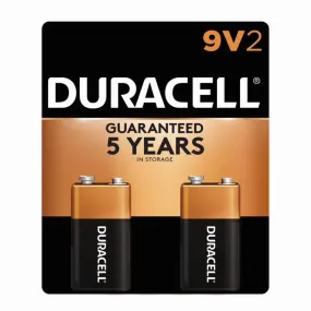 Duracell CopperTop Alkaline 9V Batteries, 2-Pack