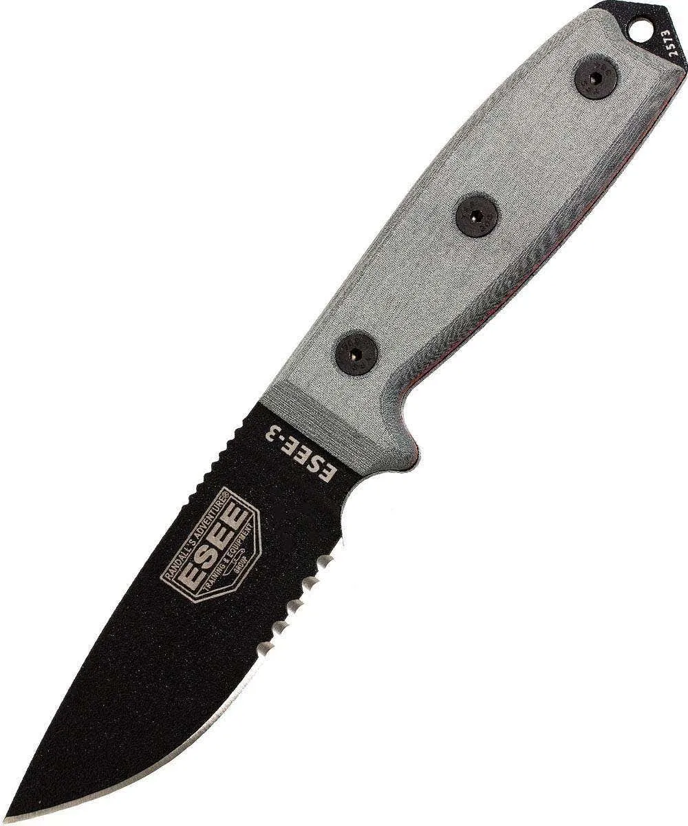 ESEE 3S Knife With Black Sheath ESEE-3S-B