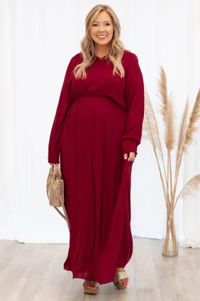 Eternal Hope Dress, Burgundy