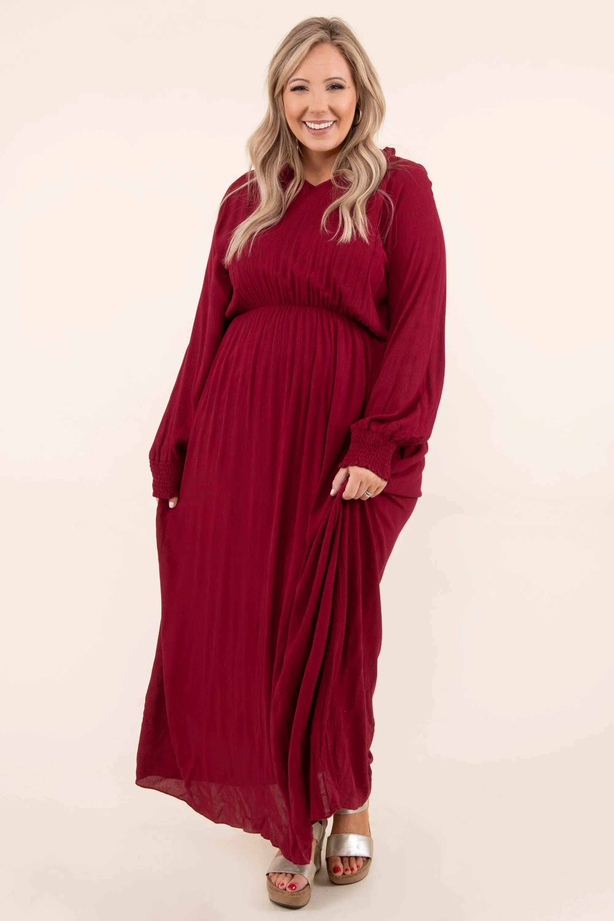 Eternal Hope Dress, Burgundy