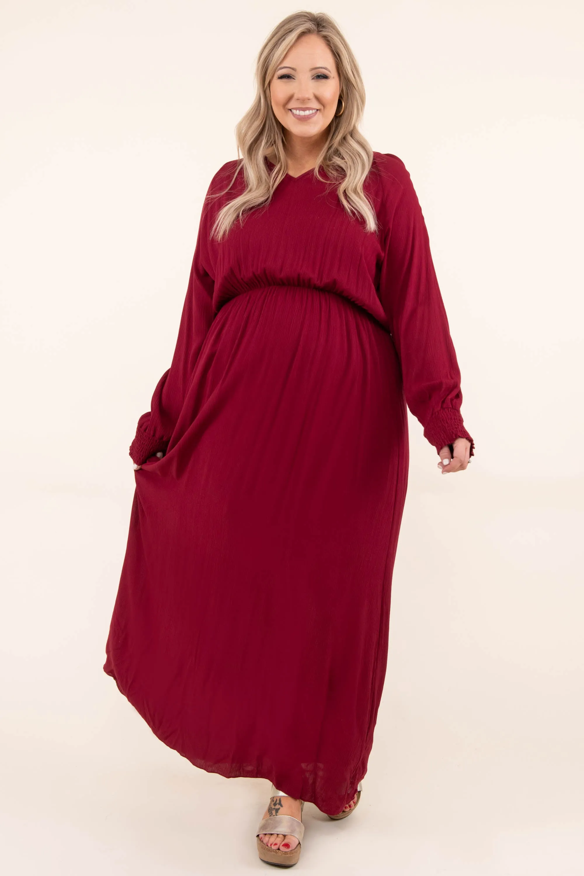 Eternal Hope Dress, Burgundy