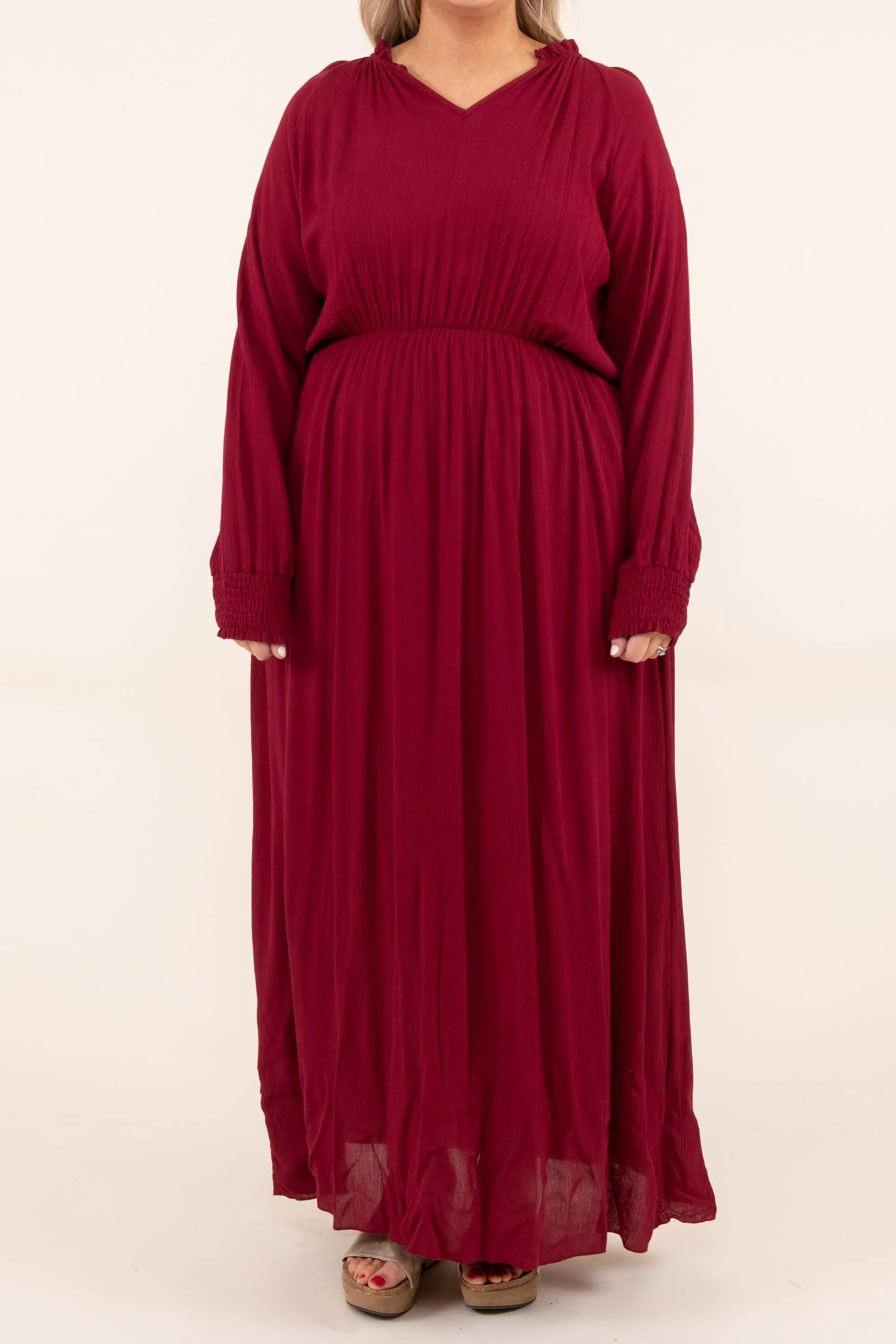 Eternal Hope Dress, Burgundy