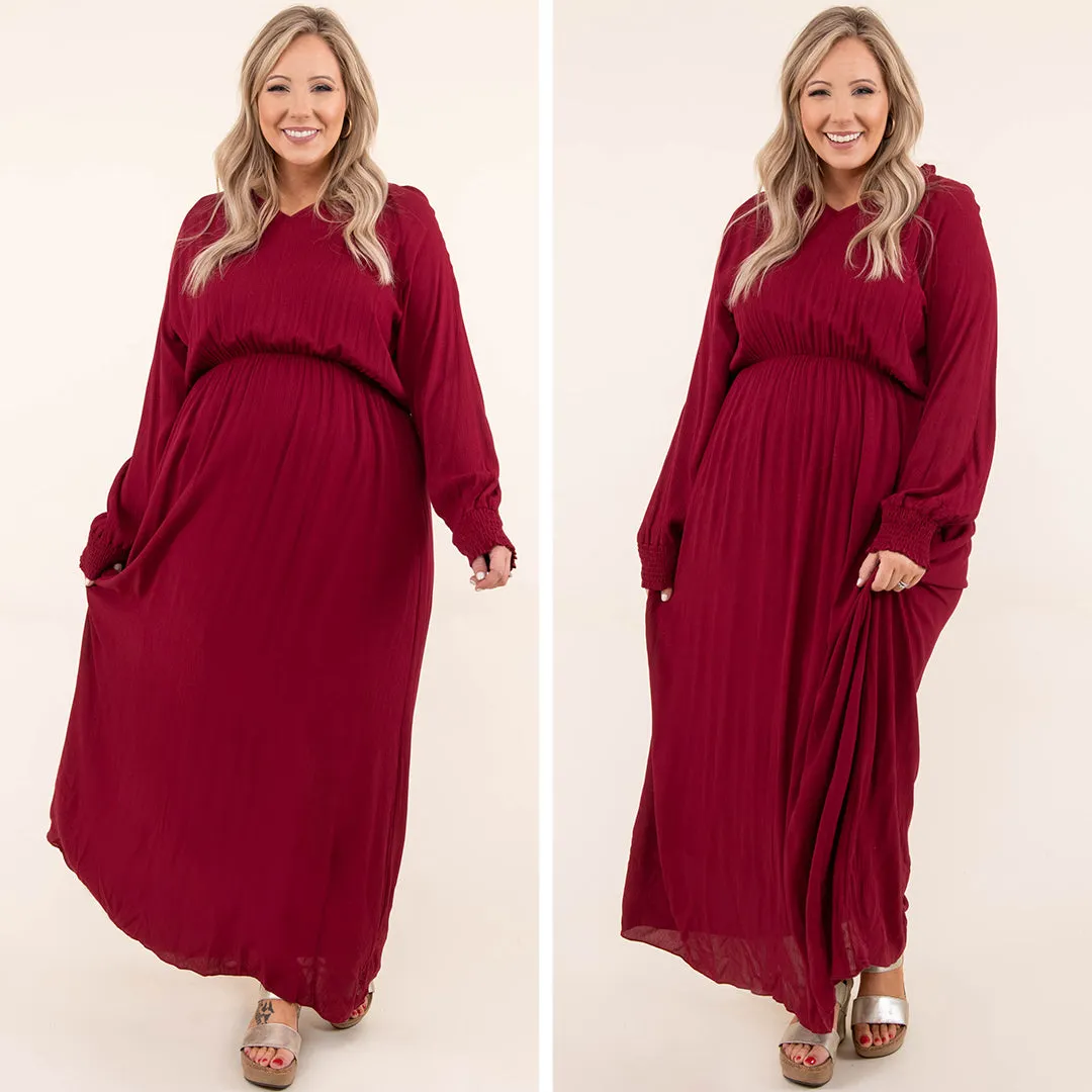 Eternal Hope Dress, Burgundy