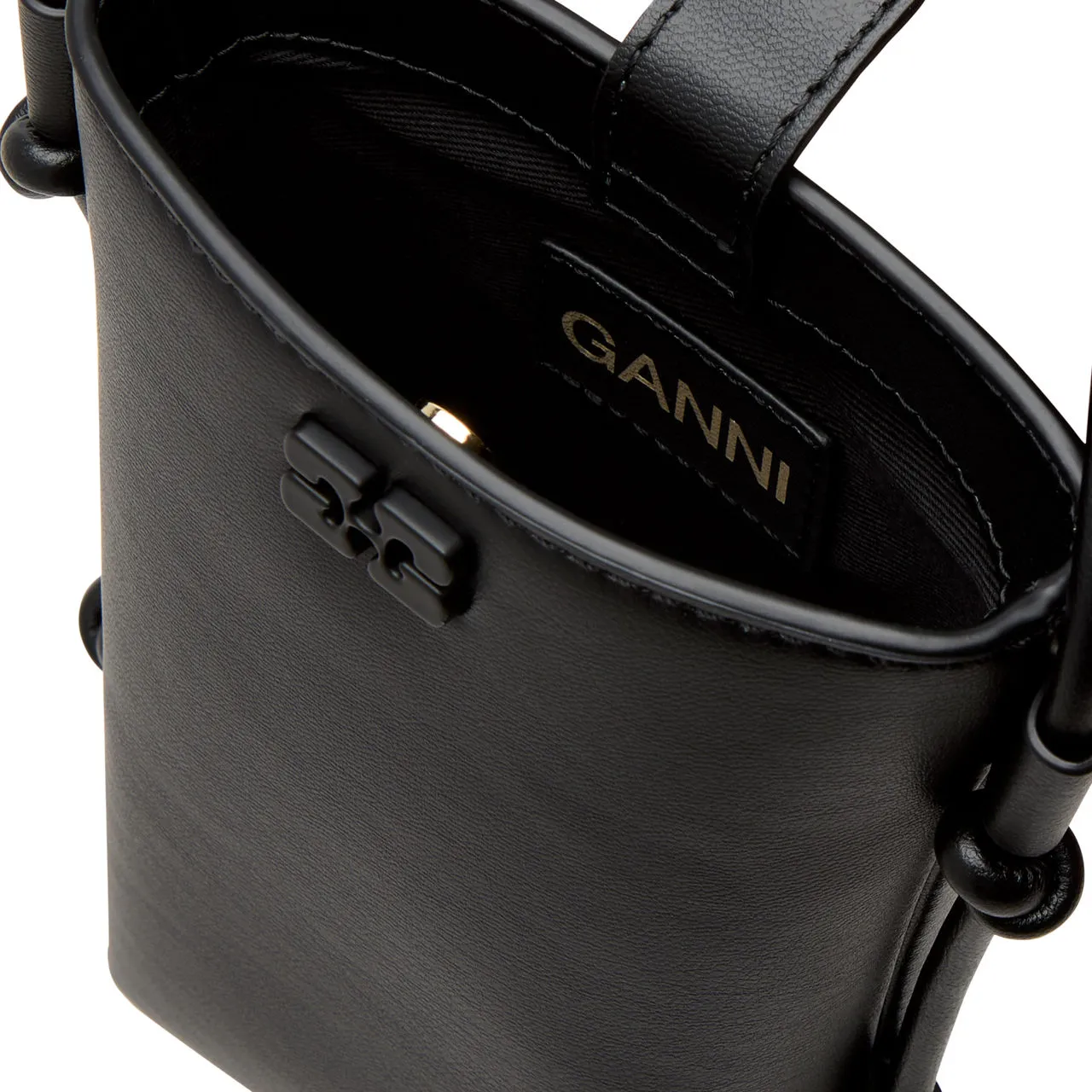 GANNI The Sustainable Edit Bou Pouch Crossbody Bag - Black