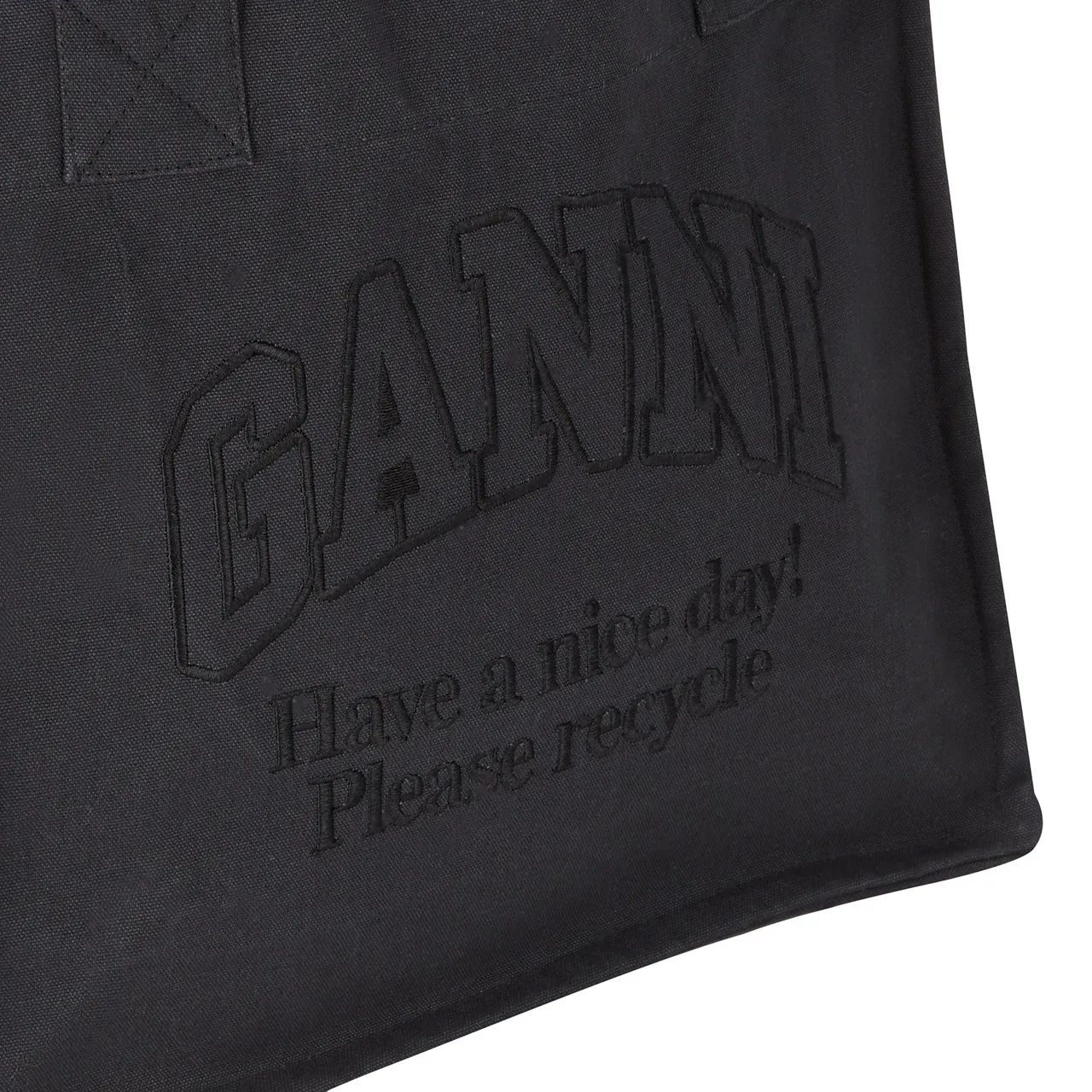 GANNI The Sustainable Edit Easy Shopper Large Tote - Black