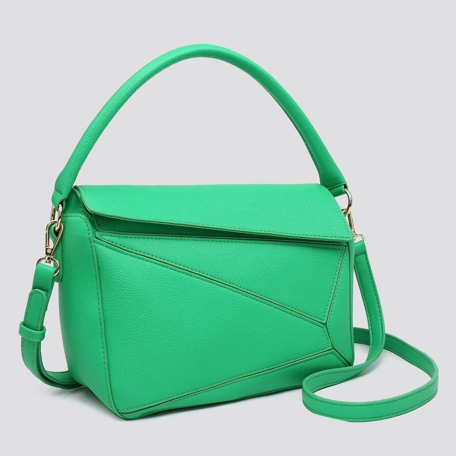 GEOMETRIC HANDBAG WITH STRAP IVORY