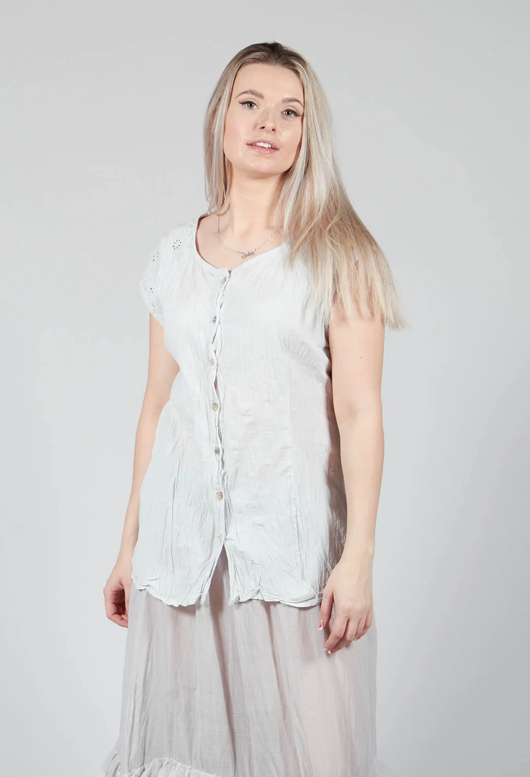 Geraniund Blouse in Mond Blue