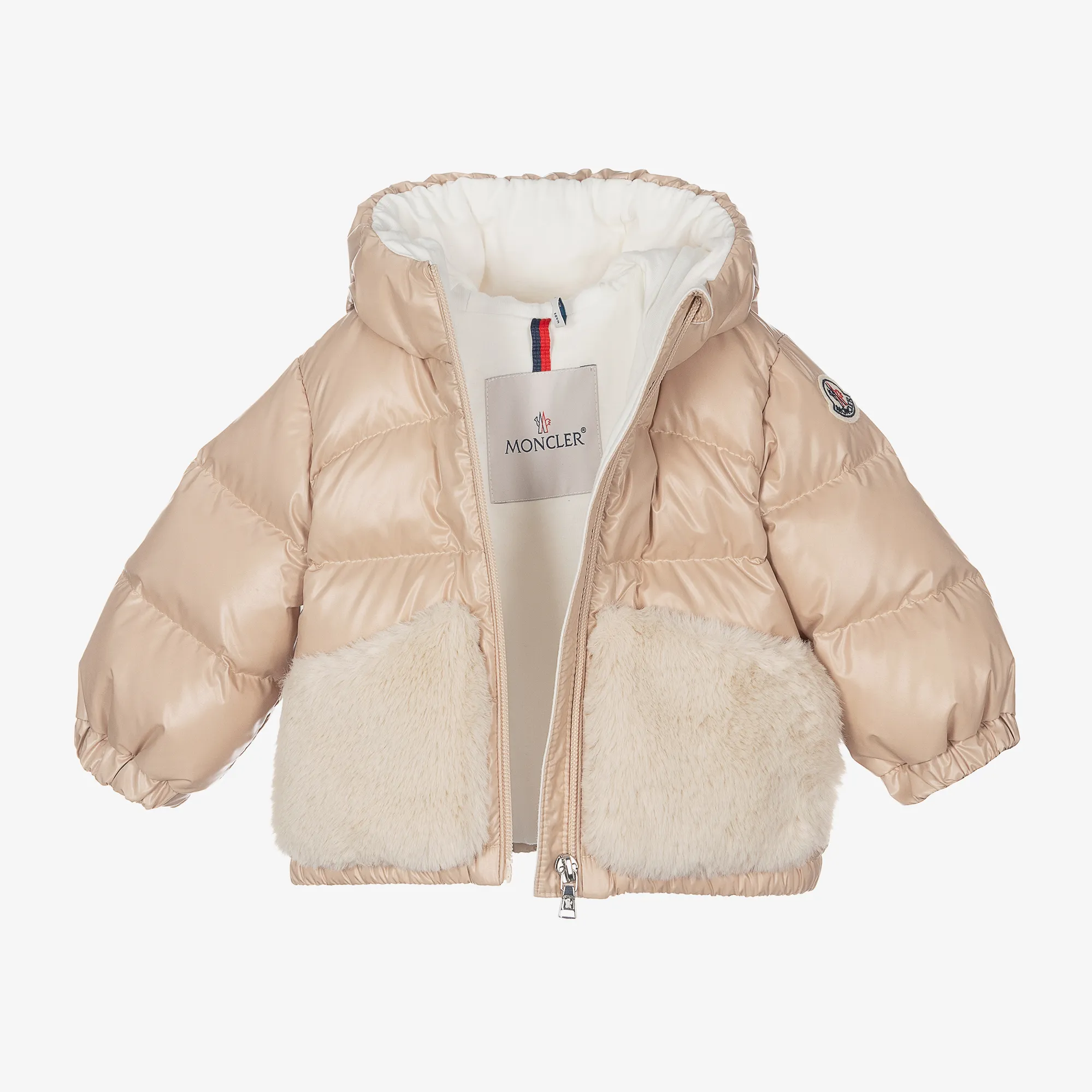 Girls Beige Down Padded Bluma Coat