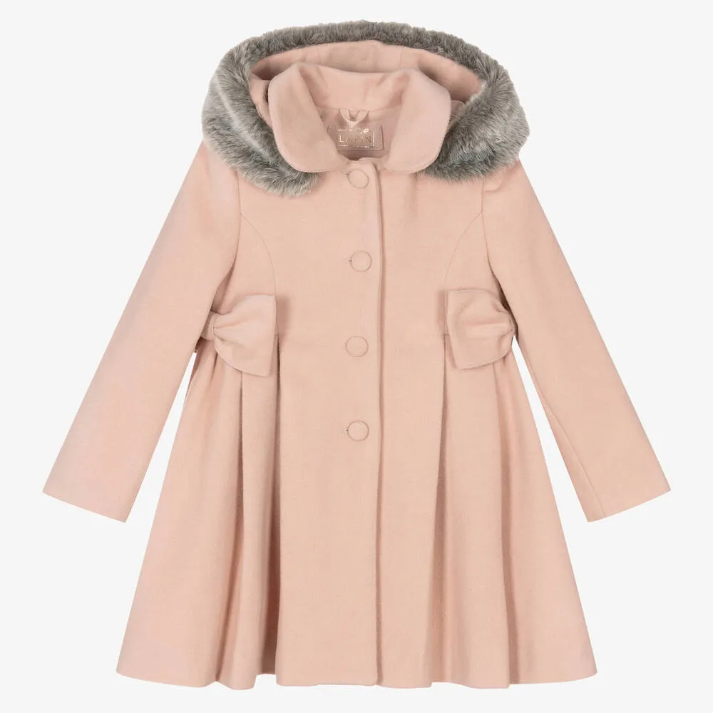 Girls Pink Wool & Cashmere Coat