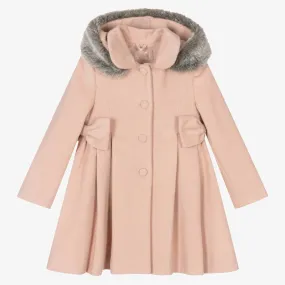 Girls Pink Wool & Cashmere Coat