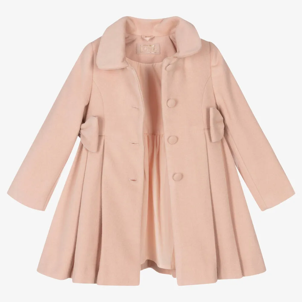 Girls Pink Wool & Cashmere Coat