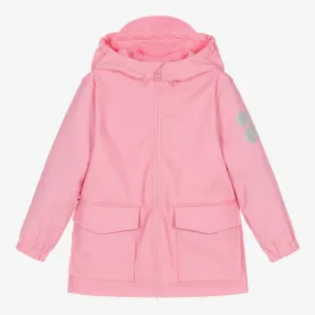 Girls Pink Zip-Up Hooded Coat 