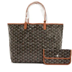 Goyard Black and Tan Goyardine Chevroches Calfskin Saint Louis PM Tote, 2023