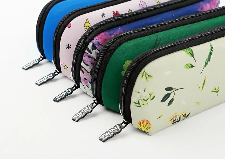 Green Forest Graphic Pencil Cases Stationery Zipper School 19cm Office Cosmetics Pouches Artists Designer Prints Gifts Bags Purs