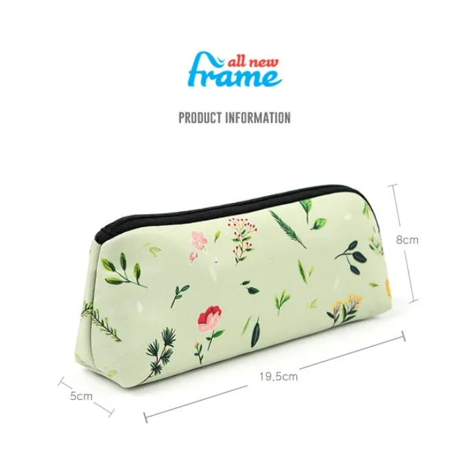 Green Forest Graphic Pencil Cases Stationery Zipper School 19cm Office Cosmetics Pouches Artists Designer Prints Gifts Bags Purs